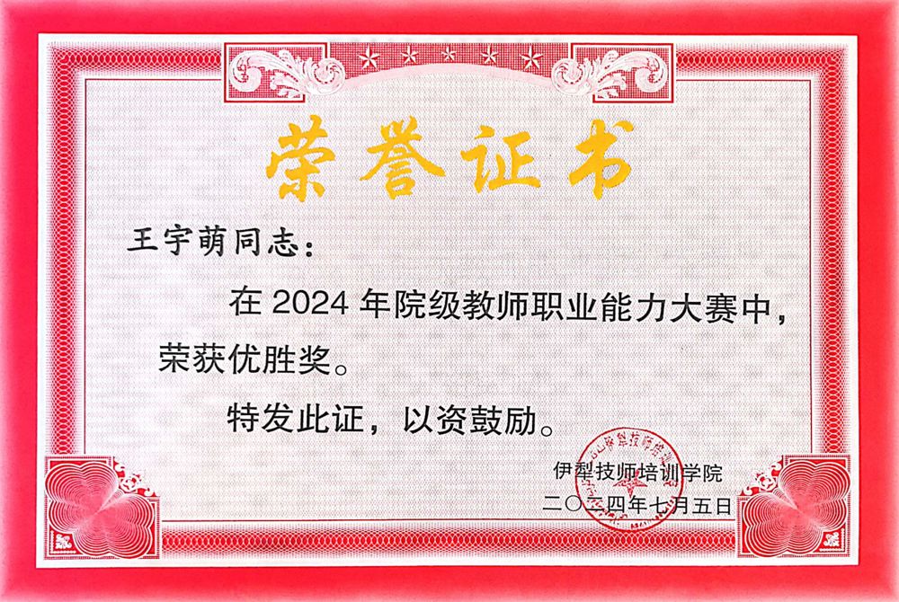 王宇萌—优胜奖