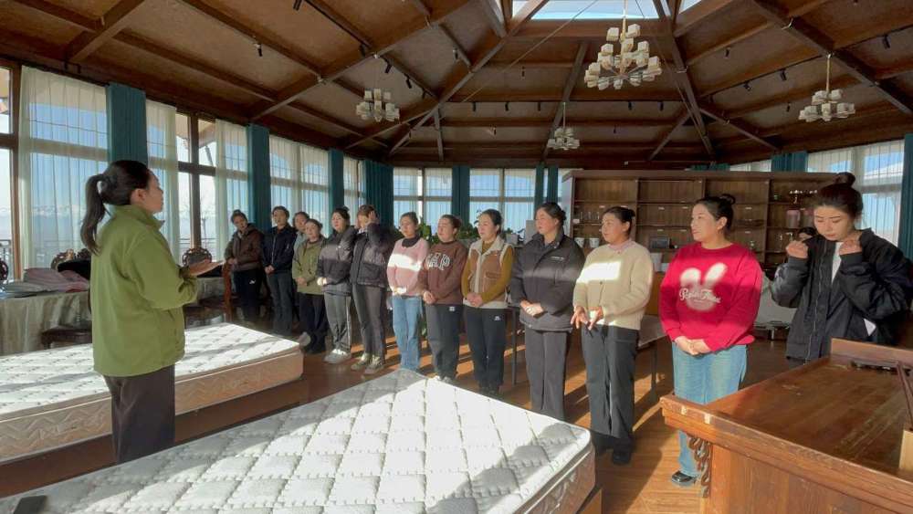 伊宁县天山花海企业新型学徒制客房服务员培训